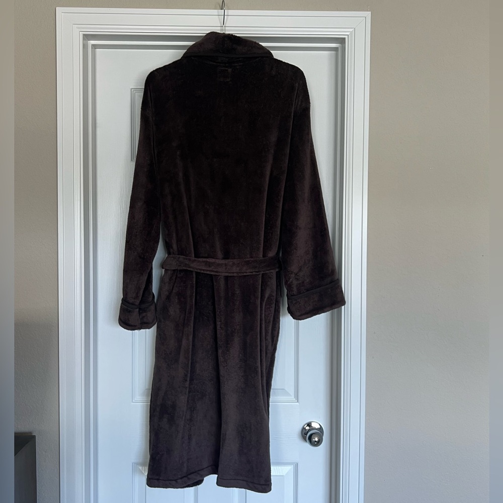 Meroona Small/Medium Brown Plush Belted Bathrobe